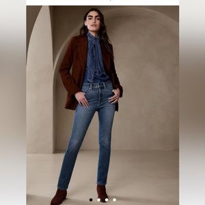 Banana Republic premium denim high rise slim fit jeans